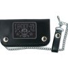 Accessories Lucky 13 | The Skull Stars Leather Wallet - Black/Black