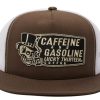 Accessories Lucky 13 | Caffeine And Gasolinetrucker Cap - Brown/White **New**