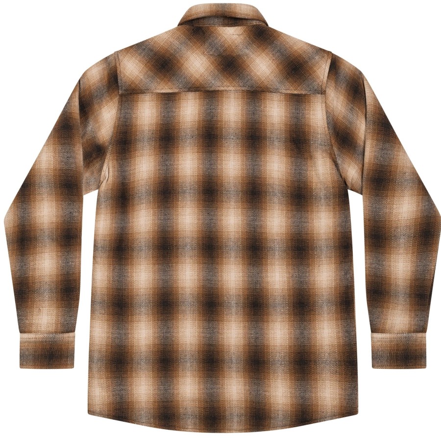 Mens Lucky 13 | Honky Tonk Quilted Lined Flannel Shacket - Coffee