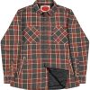 Mens Lucky 13 | Riverside Quilted Lined Midweight Flannel - Red/Grey