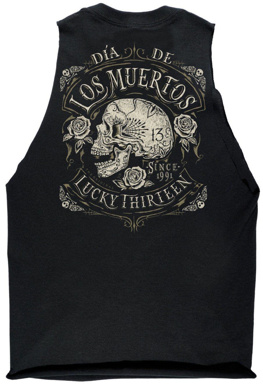 Womens Lucky 13 | The Dead Skull Customized Women'S Fashion Tank