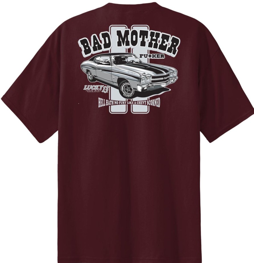 Mens Lucky 13 | Bad Mofo Classic Fit Tee - Athletic Maroon