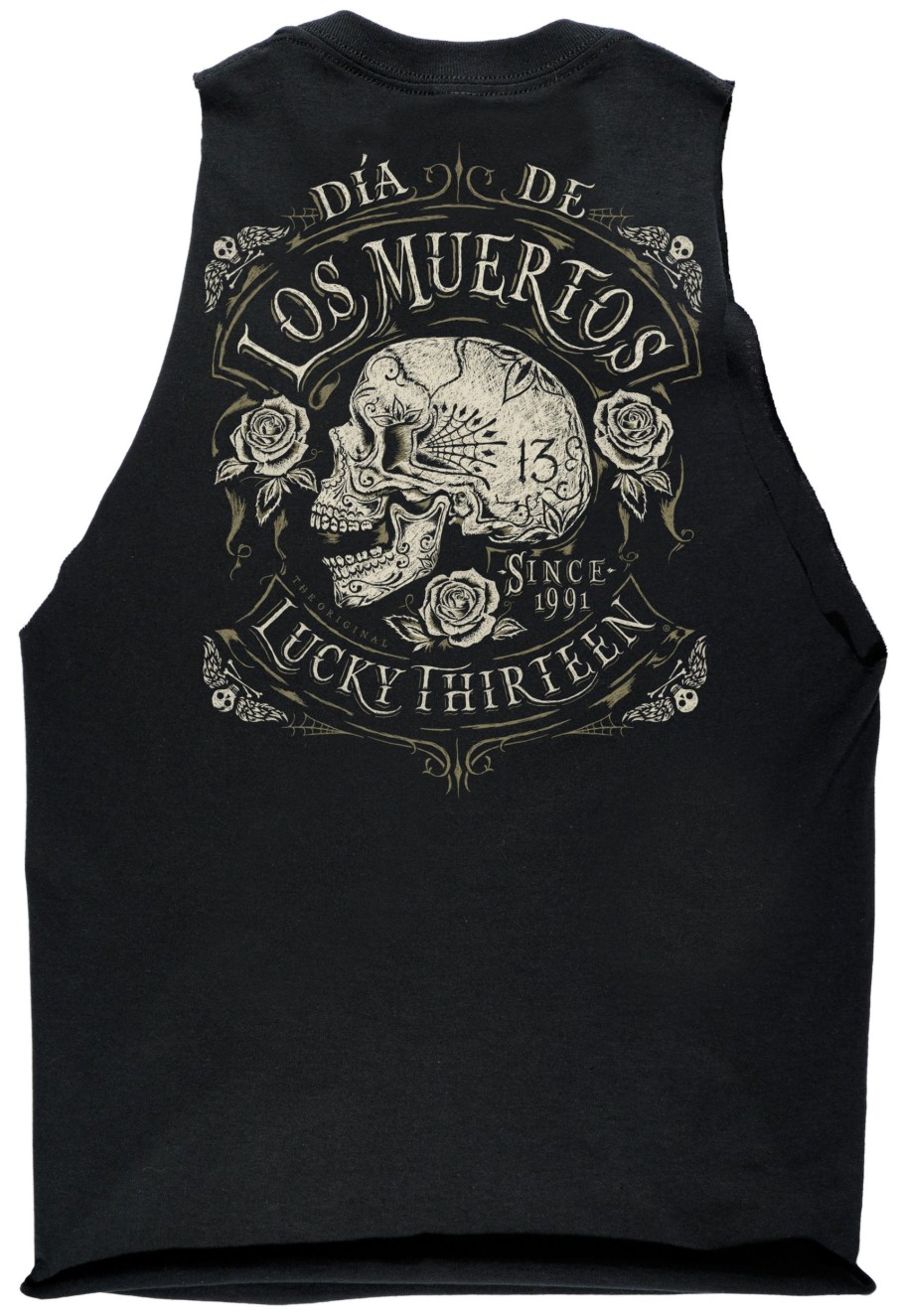 Womens Lucky 13 | The Dead Skull Customized Women'S Fashion Tank