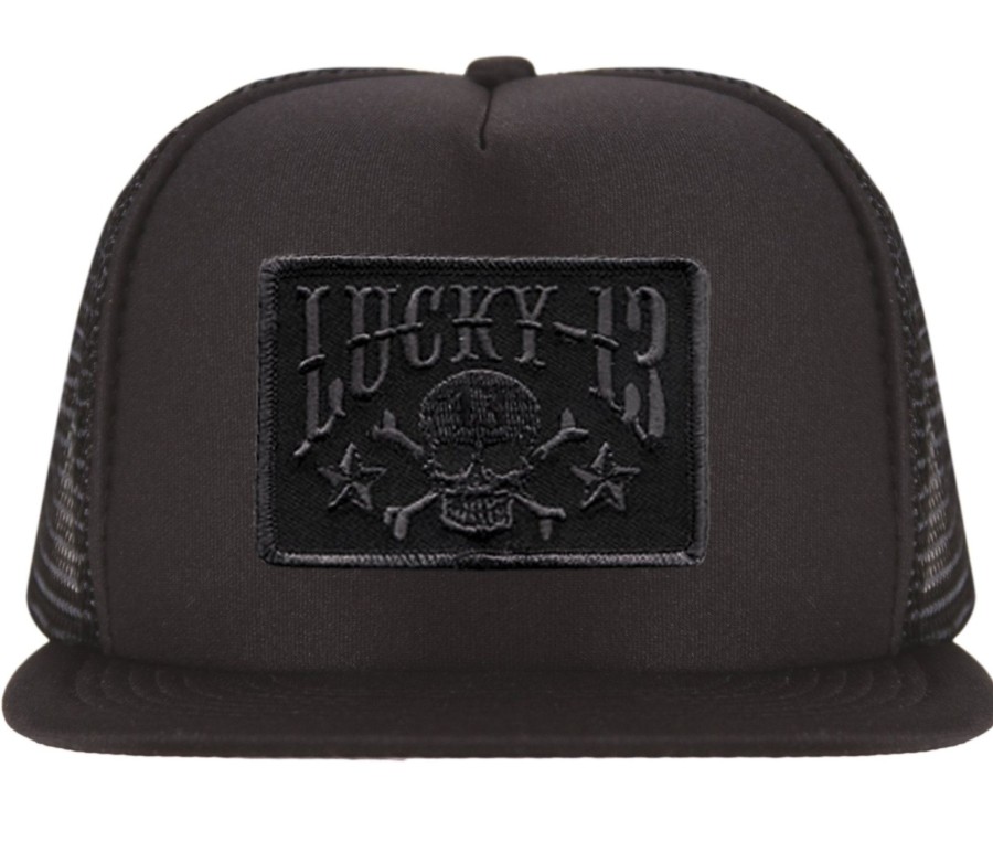 Accessories Lucky 13 | The Skull Stars Flat Bill Trucker Cap