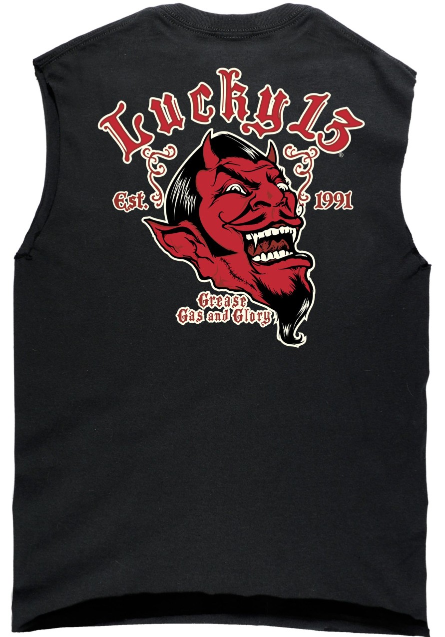 Womens Lucky 13 | The Grease, Gas & Glory Custom Women'S Muscle Tee