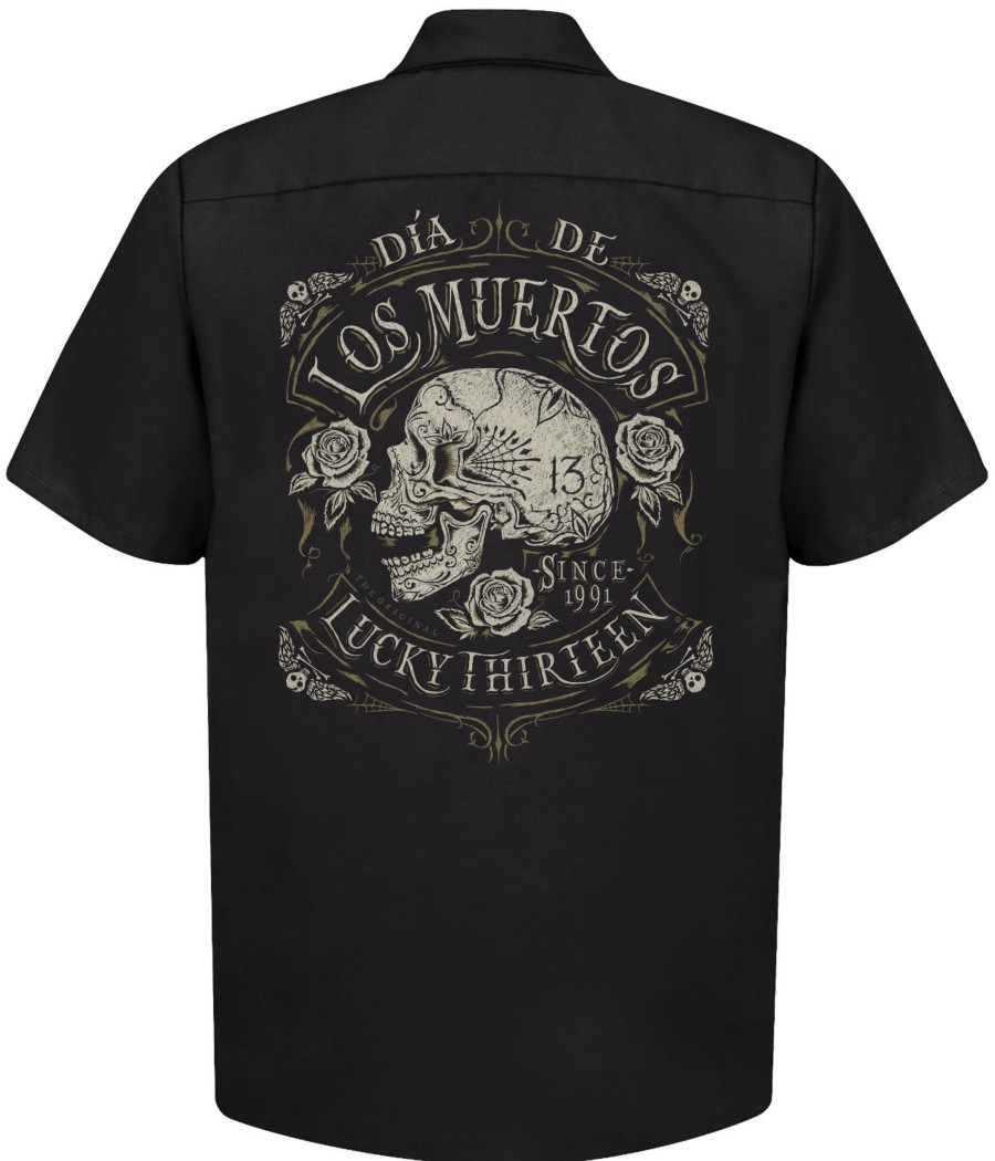 Mens Lucky 13 | The Dead Skull Work Shirt