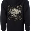 Mens Lucky 13 | Dead Skull Full-Zip Hooded Heavyweight Sweatshirt **New**