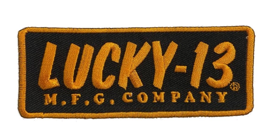 Accessories Lucky 13 | The Lucky 13 Manufacturing Co. Patch - Black/Gold