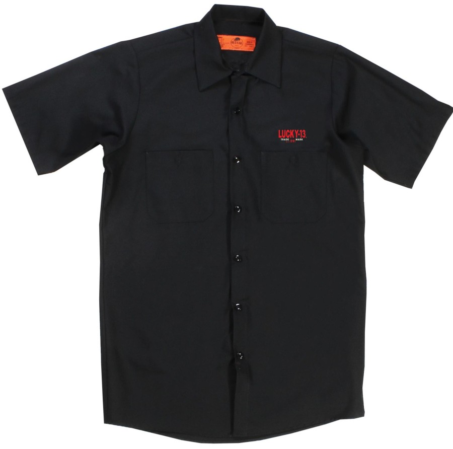 Mens Lucky 13 | The Hot Rod Wolf Work Shirt