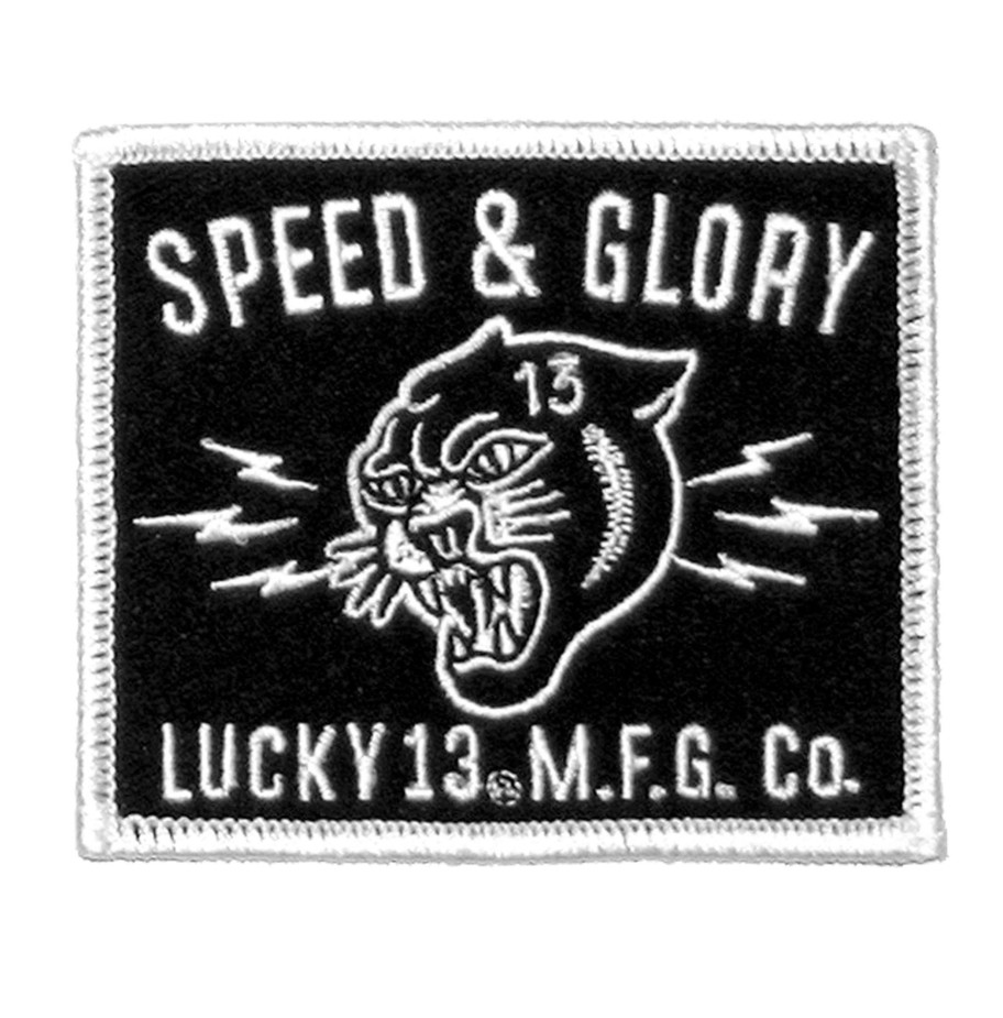 Accessories Lucky 13 | The Panther Head Patch - Black/White