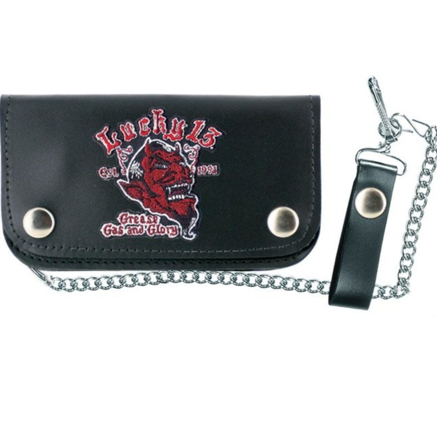 Accessories Lucky 13 | The Grease, Gas & Glory Leather Wallet