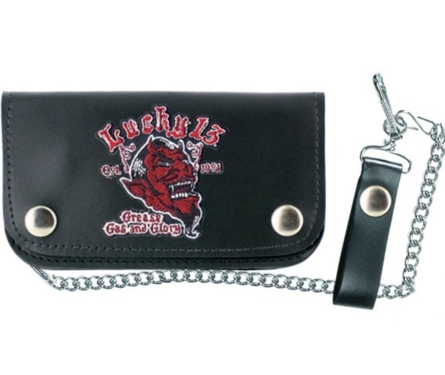 Accessories Lucky 13 | The Grease, Gas & Glory Leather Wallet