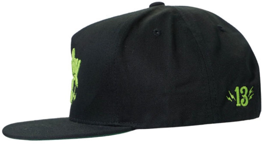 Accessories Lucky 13 | The Shocker Cap - Black/Fluorescent Green