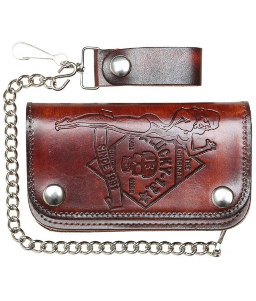 Accessories Lucky 13 | The No Riders Embossed Leather Wallet