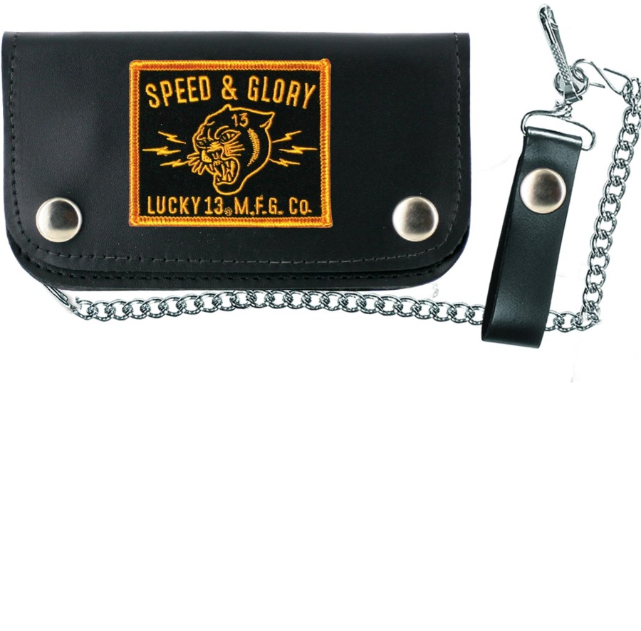 Accessories Lucky 13 | The Panther Head Wallet - Black/Gold