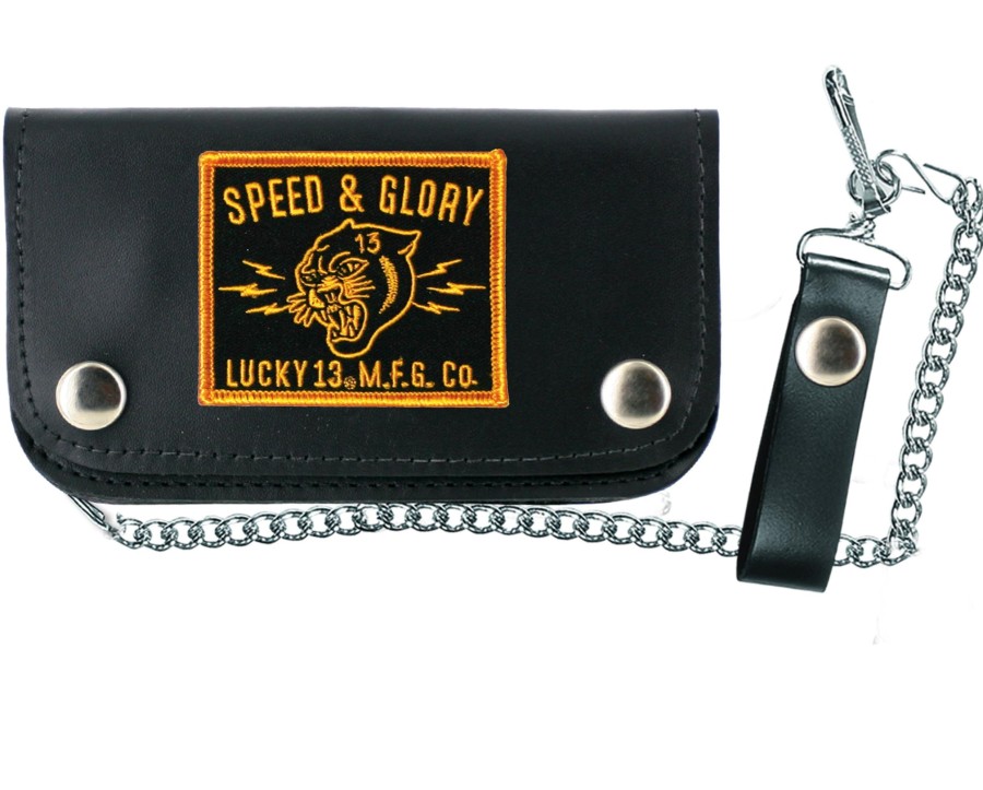 Accessories Lucky 13 | The Panther Head Wallet - Black/Gold