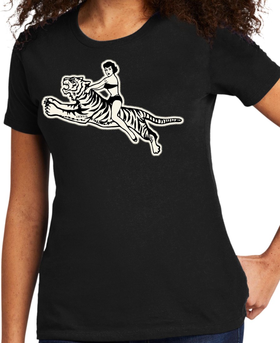 Womens Lucky 13 | The Unleashed Women'S Crew Neck Tee **New**