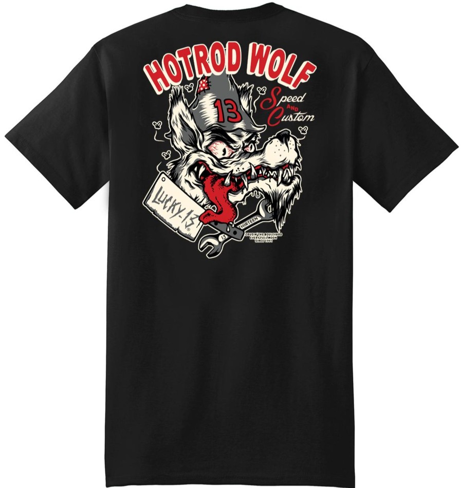 Mens Lucky 13 | The Hot Rod Wolf Classic Fit Tee