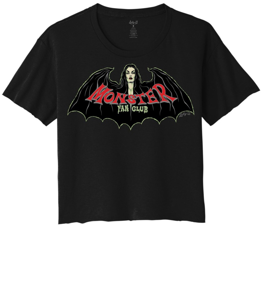 Womens Lucky 13 | Bat Vamp Women'S Crop Top Tee