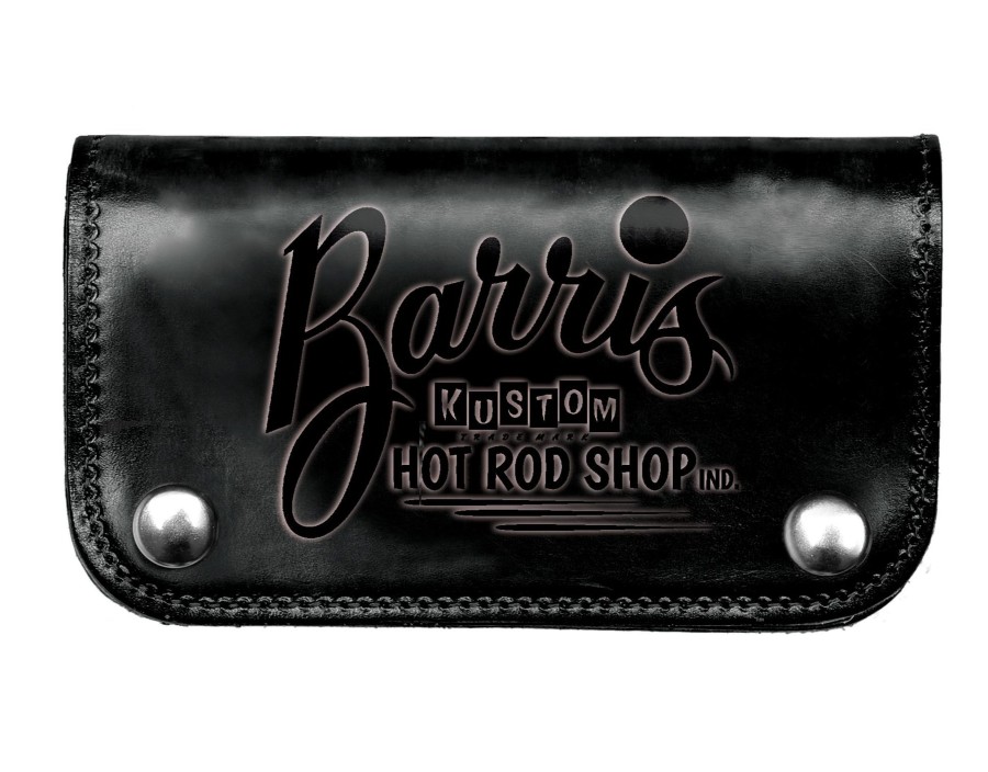 Accessories Lucky 13 | Barris Kustom Embossed Leather Wallet - Black