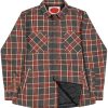 Mens Lucky 13 | Riverside Quilted Lined Midweight Flannel - Red/Grey