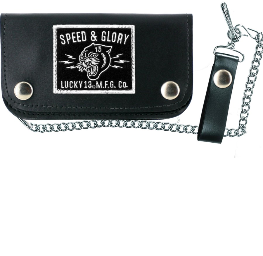 Accessories Lucky 13 | The Panther Head Wallet - Black/White