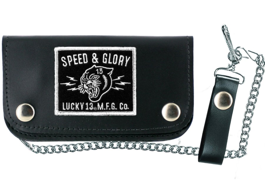 Accessories Lucky 13 | The Panther Head Wallet - Black/White