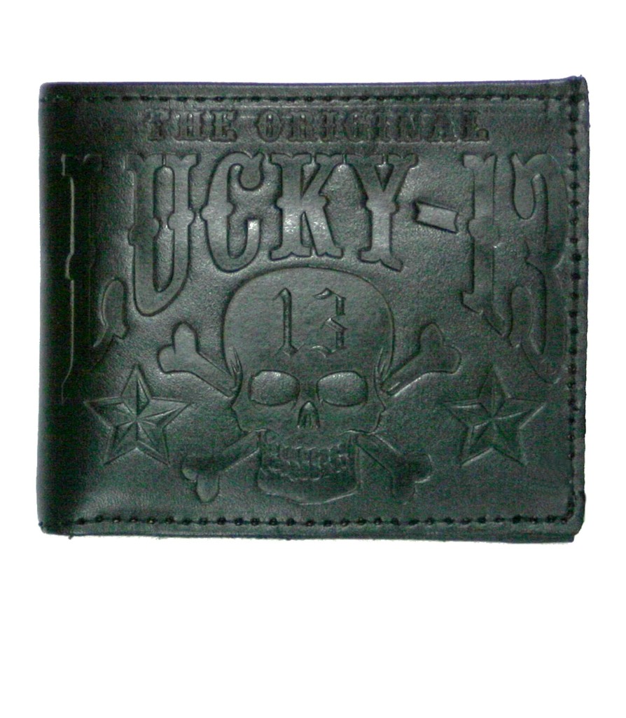 Accessories Lucky 13 | The Skull Stars Embossed Billfold Wallet