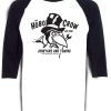 Mens Lucky 13 | Hobo Crow Raglan Tee - White/Black