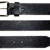 Accessories Lucky 13 | The Dead Skull Embossed Leather Belt - Black