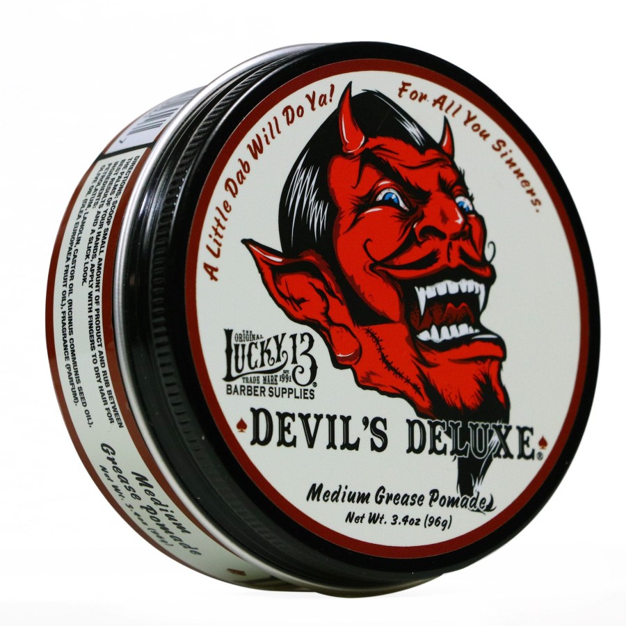 Hair Products Lucky 13 | Devil'S Deluxe Pomade (Medium Hold/Shine)