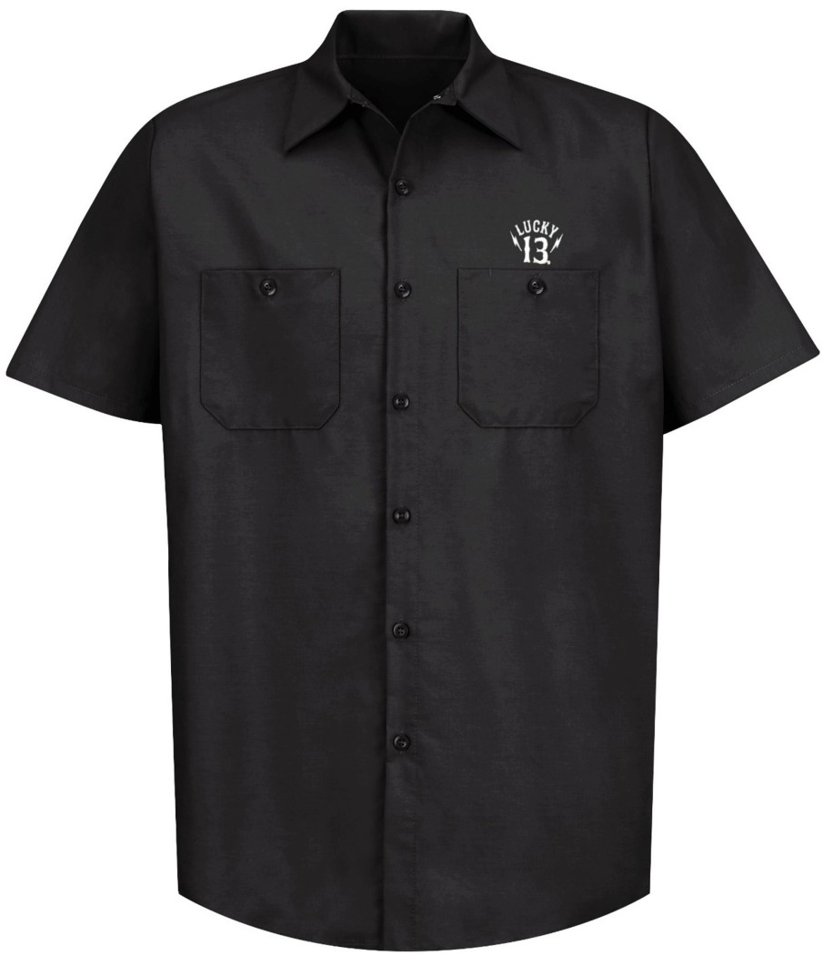 Mens Lucky 13 | The Black Sin Work Shirt