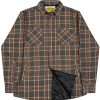 Mens Lucky 13 | Nashville Quilted Lined Midweight Flannel - Grey/Mustard