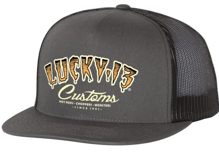 Accessories Lucky 13 | The Tiger Custom Cap - Charcoal/Black