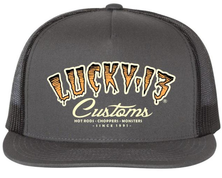 Accessories Lucky 13 | The Tiger Custom Cap - Charcoal/Black