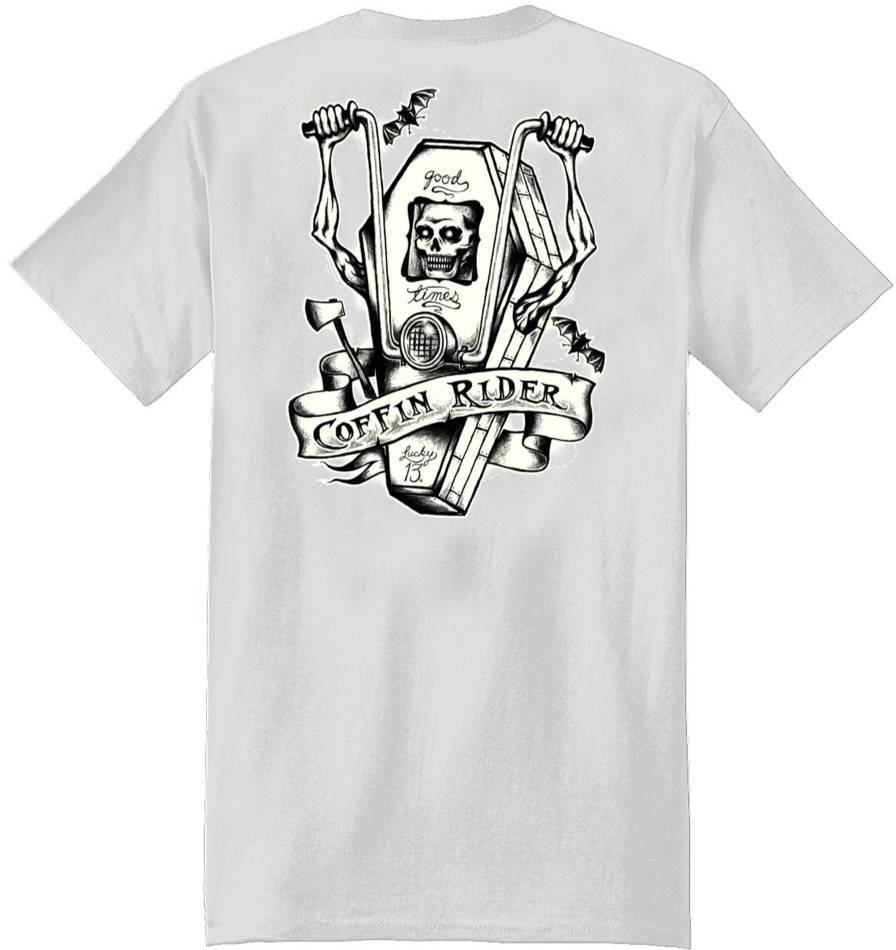 Mens Lucky 13 | The Coffin Rider Classic Fit Tee - White