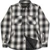 Mens Lucky 13 | Bristol Quilted Lined Flannel Shacket - Black/Grey