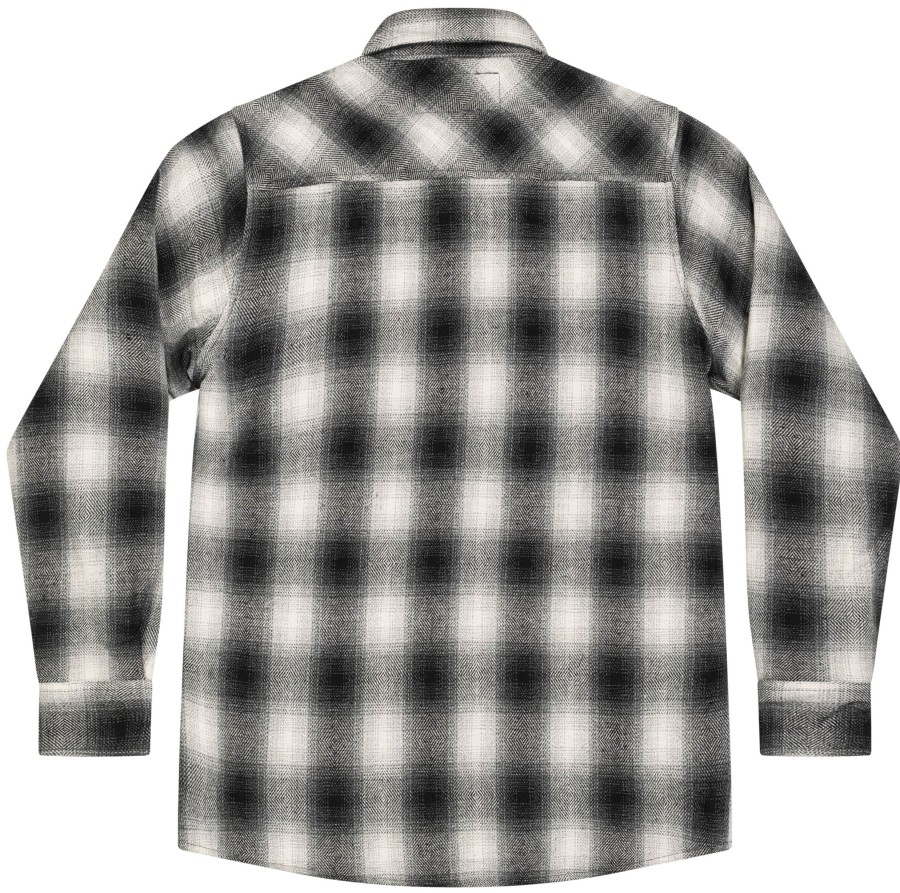 Mens Lucky 13 | Bristol Quilted Lined Flannel Shacket - Black/Grey