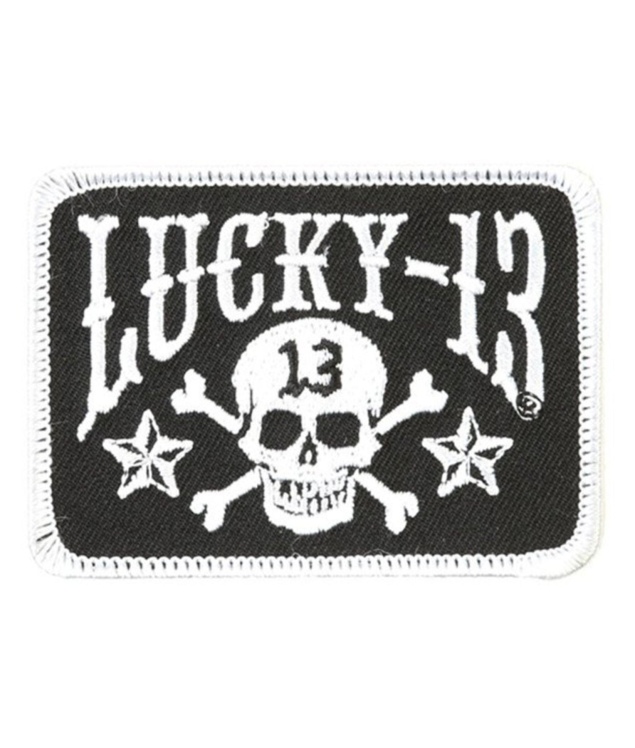 Accessories Lucky 13 | The Skull Stars Patch - Black/White