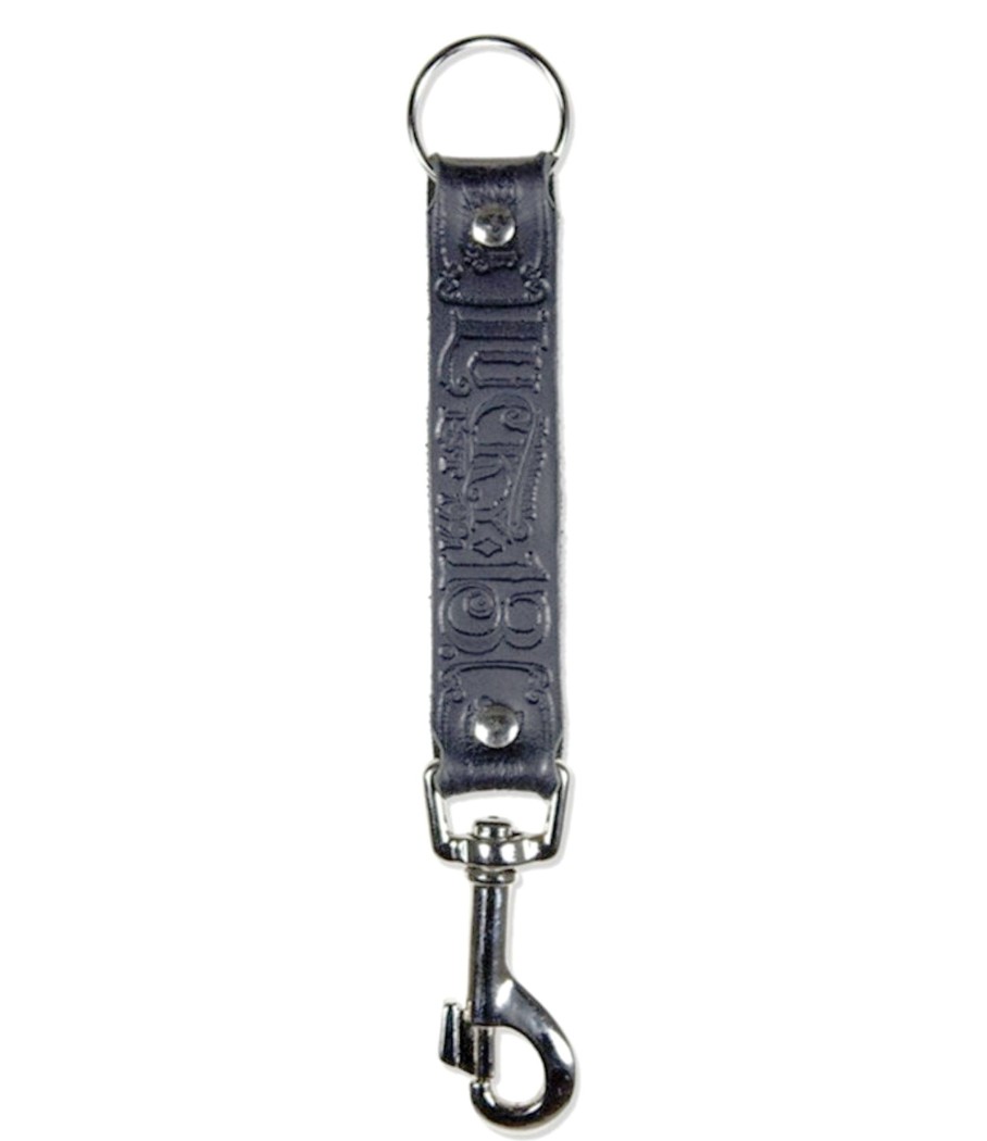 Accessories Lucky 13 | The Mfg Co. Embossed Leather Key Fob Clip - Black