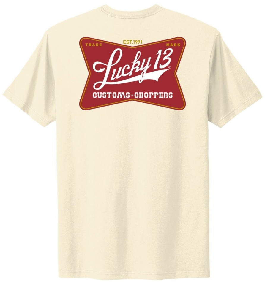 Mens Lucky 13 | Custom Life All New Comfort Tee *New Style* - Natural