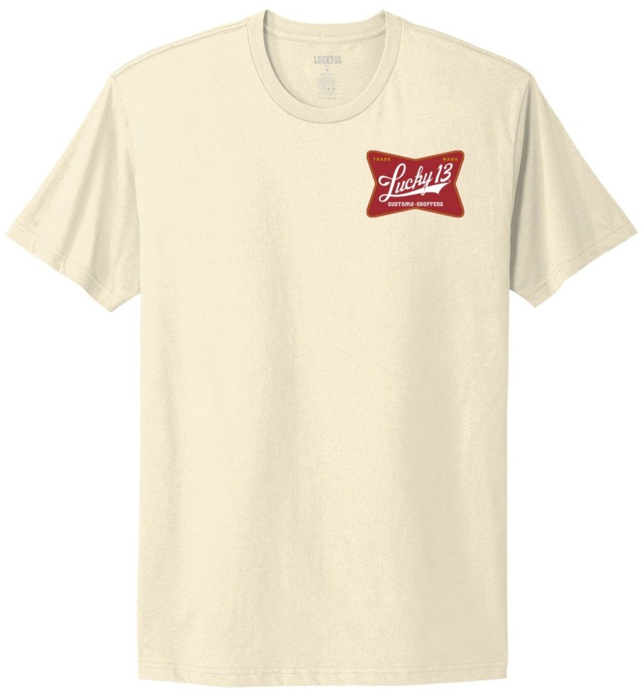 Mens Lucky 13 | Custom Life All New Comfort Tee *New Style* - Natural