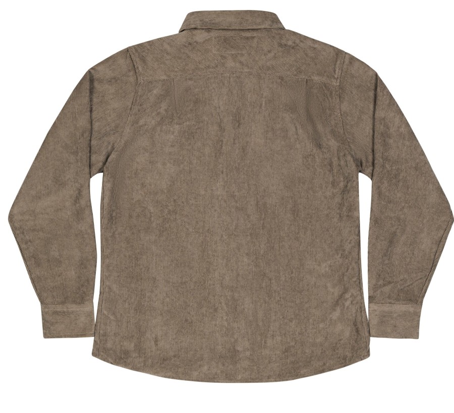 Mens Lucky 13 | The Junior Sueded Corduroy Button Up Shirt - Khaki