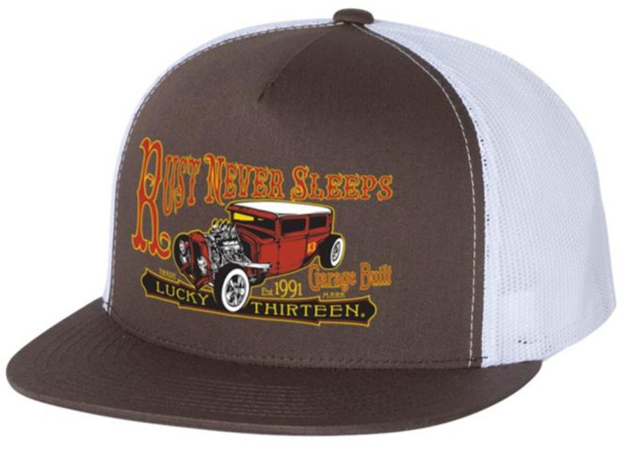 Accessories Lucky 13 | The Rust Never Sleeps Cap - Brown/White