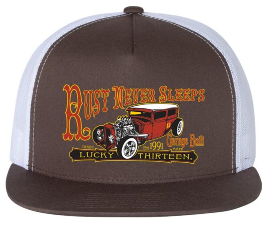 Accessories Lucky 13 | The Rust Never Sleeps Cap - Brown/White