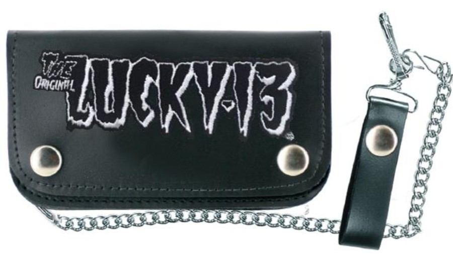 Accessories Lucky 13 | The Psychedelic Jungle 6" Patch Wallet - Black/White