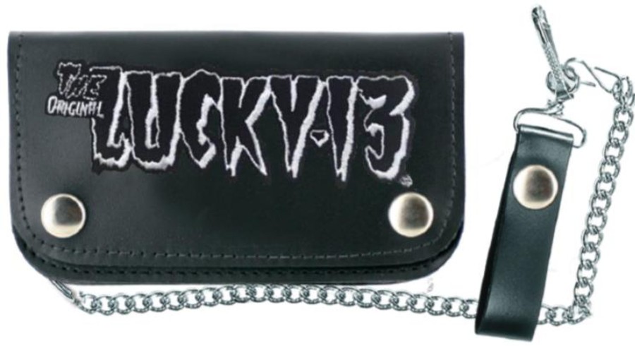 Accessories Lucky 13 | The Psychedelic Jungle 6" Patch Wallet - Black/White