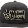 Accessories Lucky 13 | Caffeine And Gasoline Trucker Cap - Charcoal/White **New**