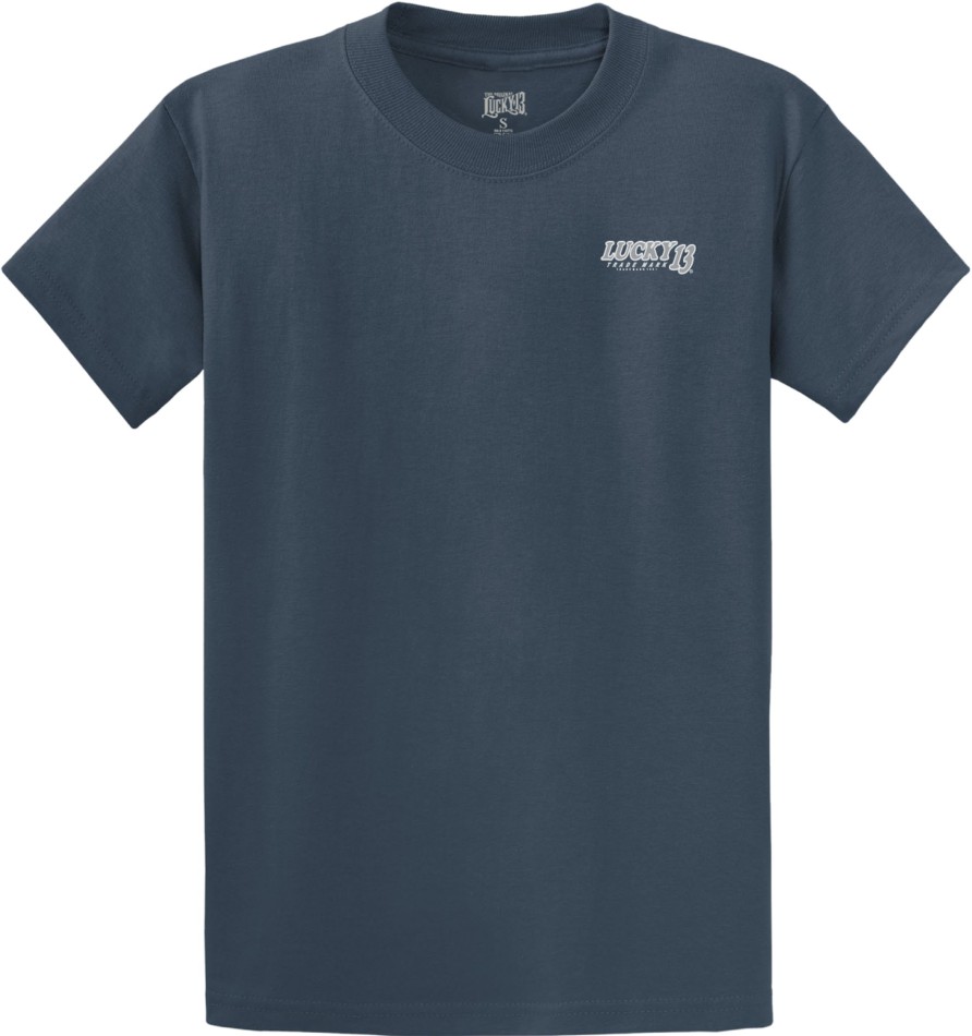 Mens Lucky 13 | Bad Mofo Classic Fit Tee -Steel Blue