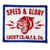 Accessories Lucky 13 | The Panther Head Patch - White/Red/Blue